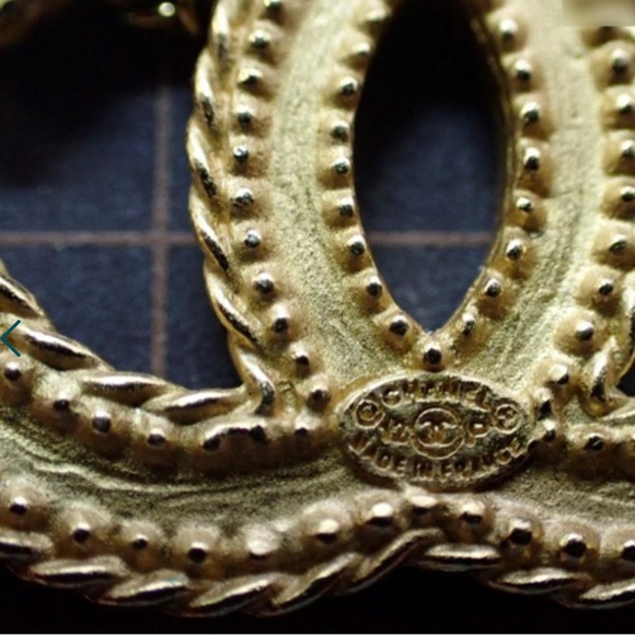 Chanel Gold Logo Drop Earrings - Picture 3 of 10